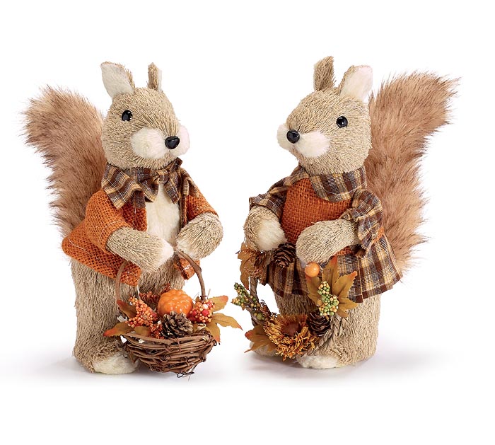 Tim's Touch Florist, Gifts & Flower Delivery Sisal Squirrel Couple