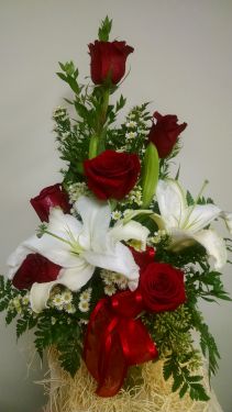 Six Roses and Lily 