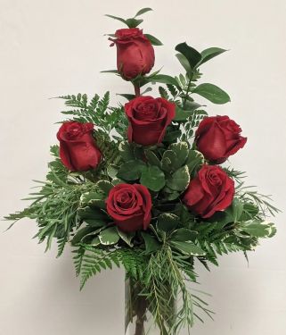 Half Dozen Classic Roses .5 colors available